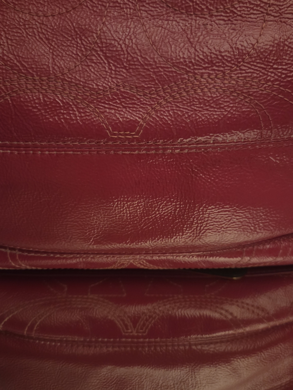 Vintage Y2K Coach Patent Leather Tote | Berry Pink Signature C Logo - Picture 6 of 17